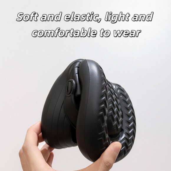 Lightweight EVA Clogs with Smile Design – Breathable Sli！！BLACK - Picture 2 of 4